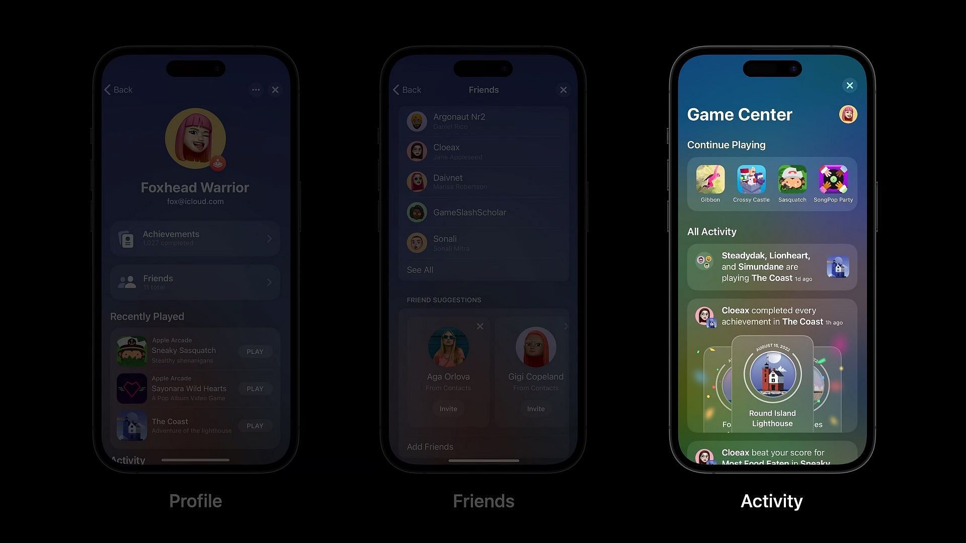 The Game Center app (Image via Apple)