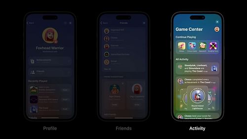 The Game Center app (Image via Apple)