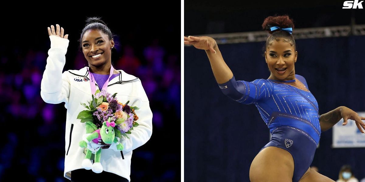 Simone Biles and Jordan Chiles flaunt cowboy hats. PHOTO: Both from Getty Images