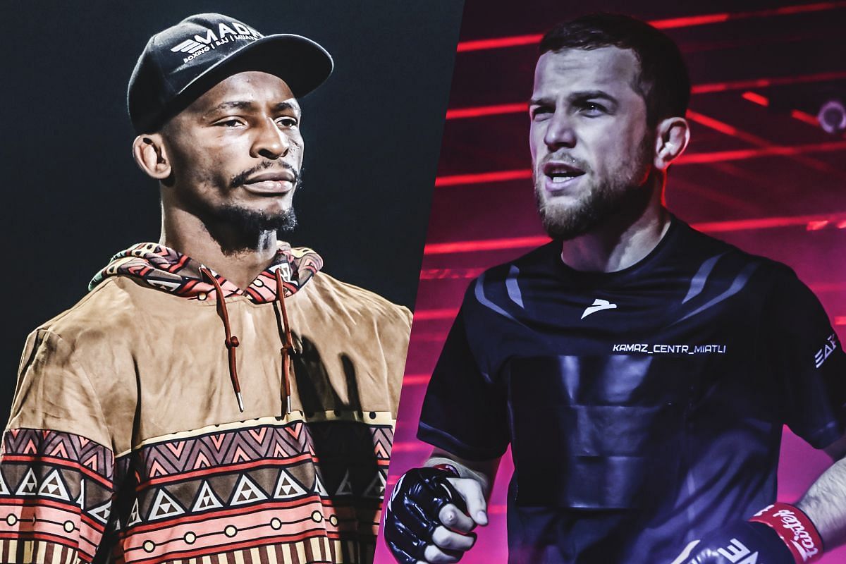 Bokang Masunyane (left) and Mansur Malachiev (right). [Photos from ONE Championship]