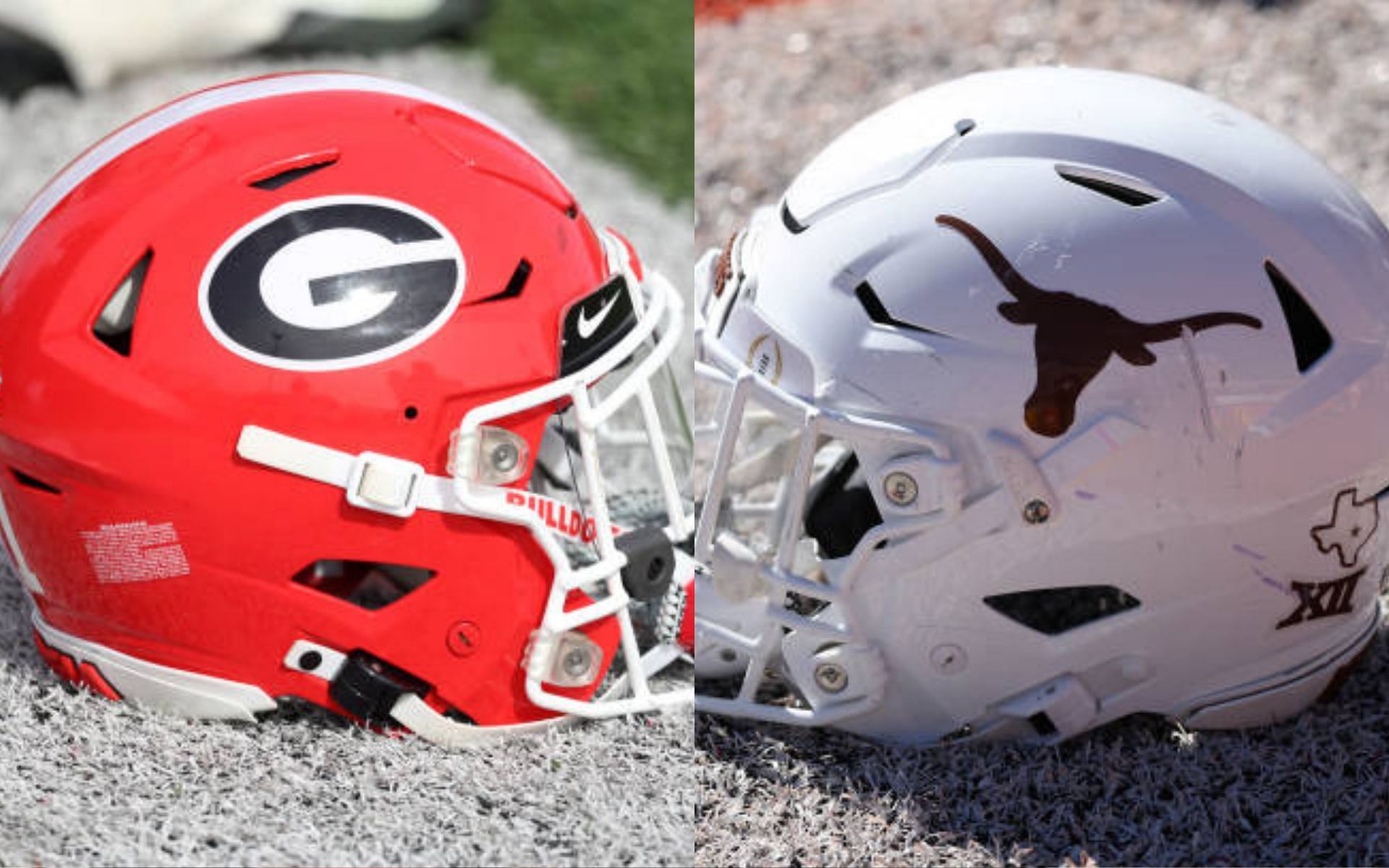 Georgia Bulldogs (left); Texas Longhorns (right)