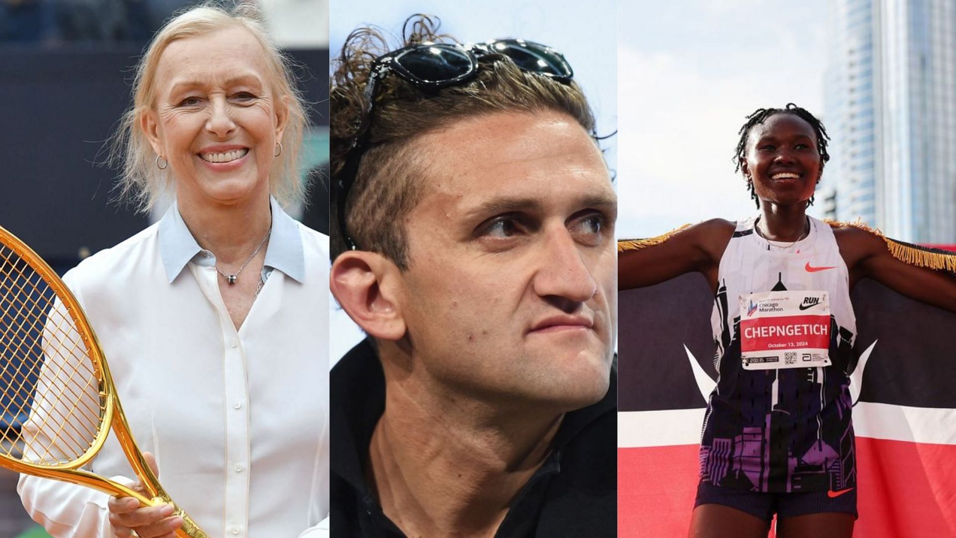 Martina Navratilova and Casey Neistat react to Ruth Chepngetich