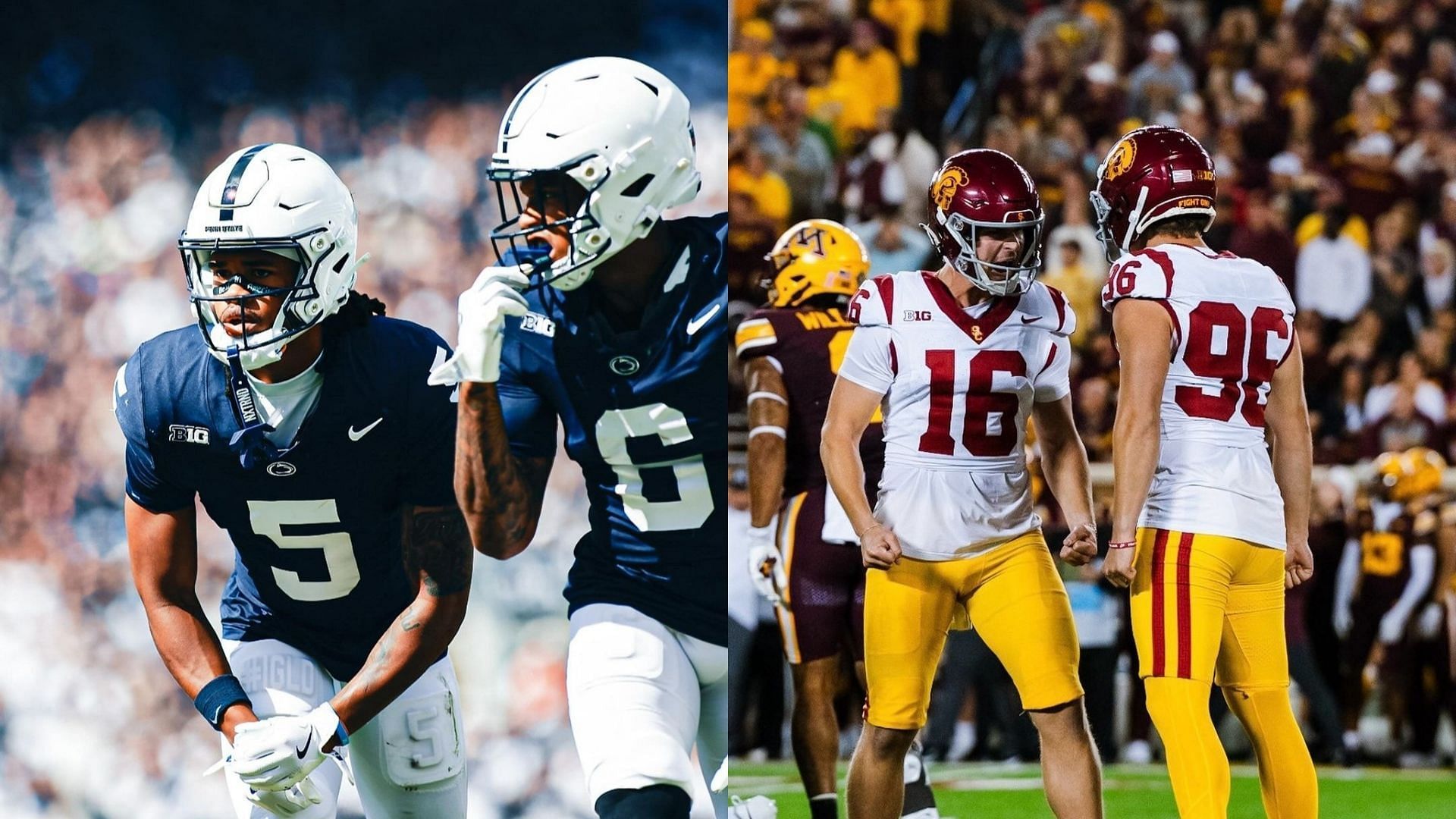 Picture Sources: pennstatefball, uscfb (Instagram)