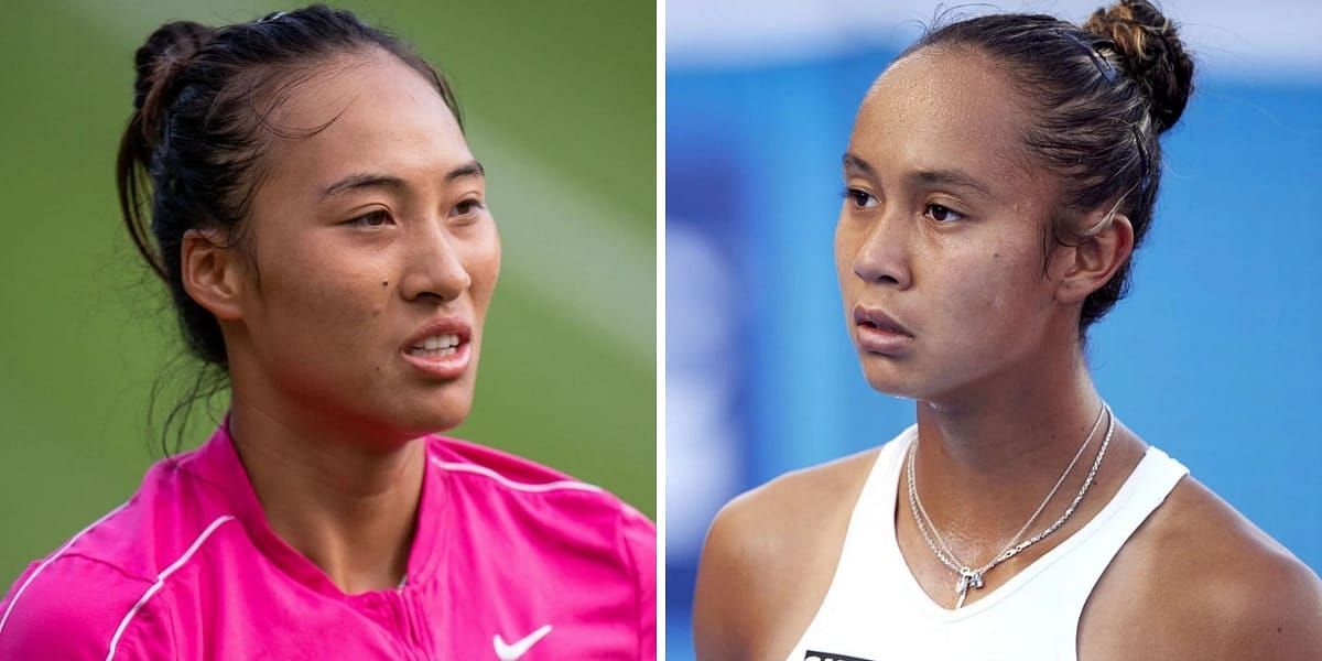 Zheng Qinwen (L) &amp; Leylah Fernandez (R) (Image source: GETTY)