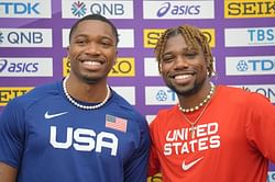 Noah Lyles and his brother Josephus enjoy fun karaoke night as they sing 'Smoking Out the Window'