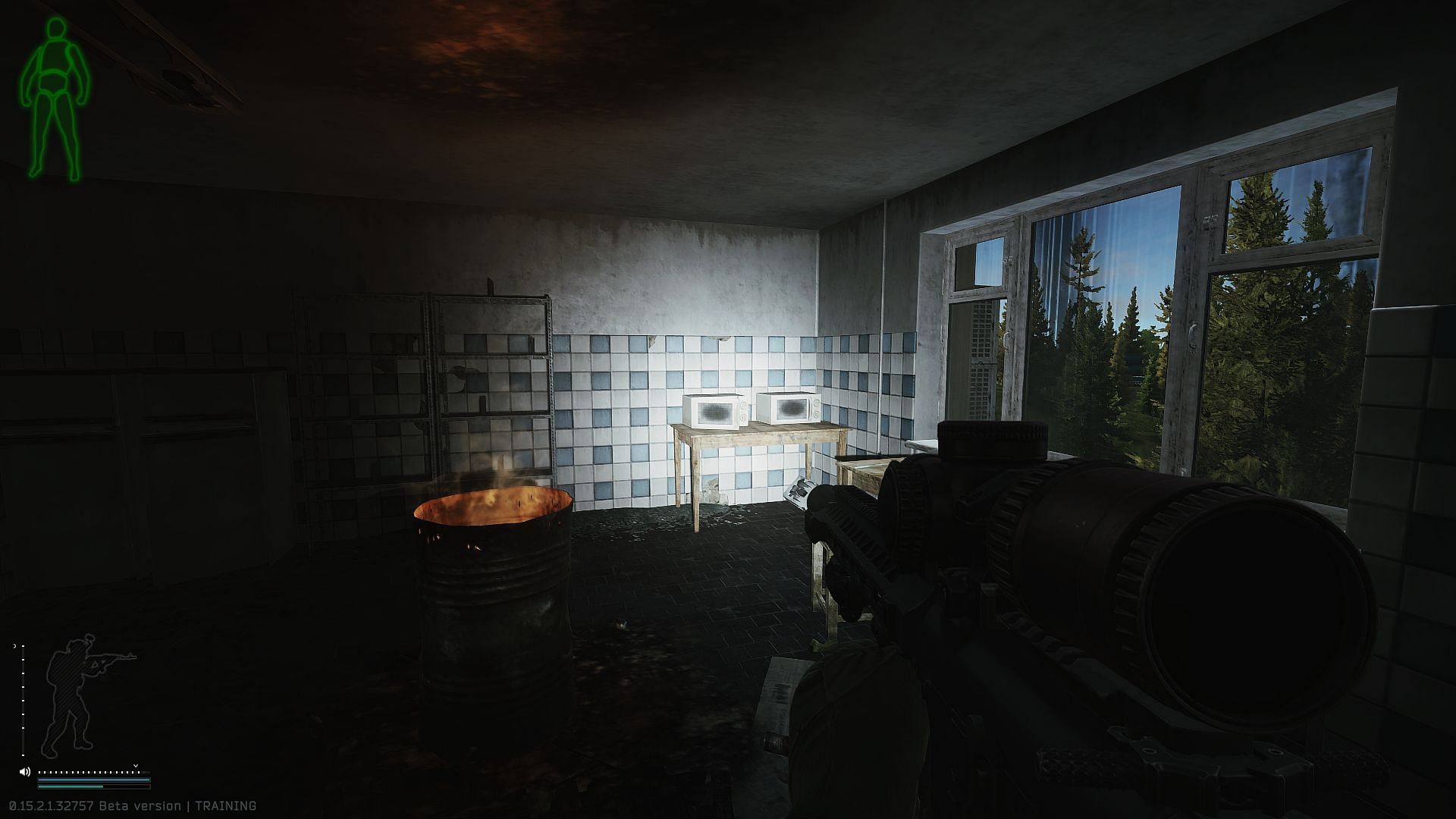 The microwave in the three-story Dorm (Image via Battlestate Games)