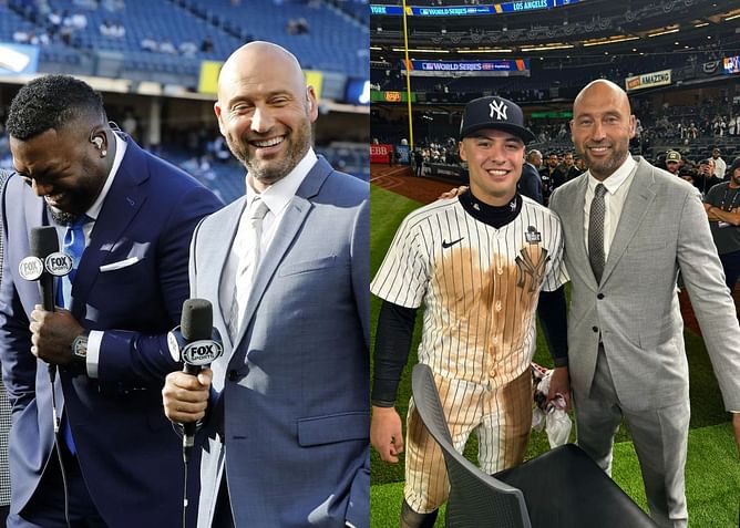 "No. Don't take that!" - Yankees legend Derek Jeter warns Anthony Volpe about taking David Ortiz's "My Dawg" shirt