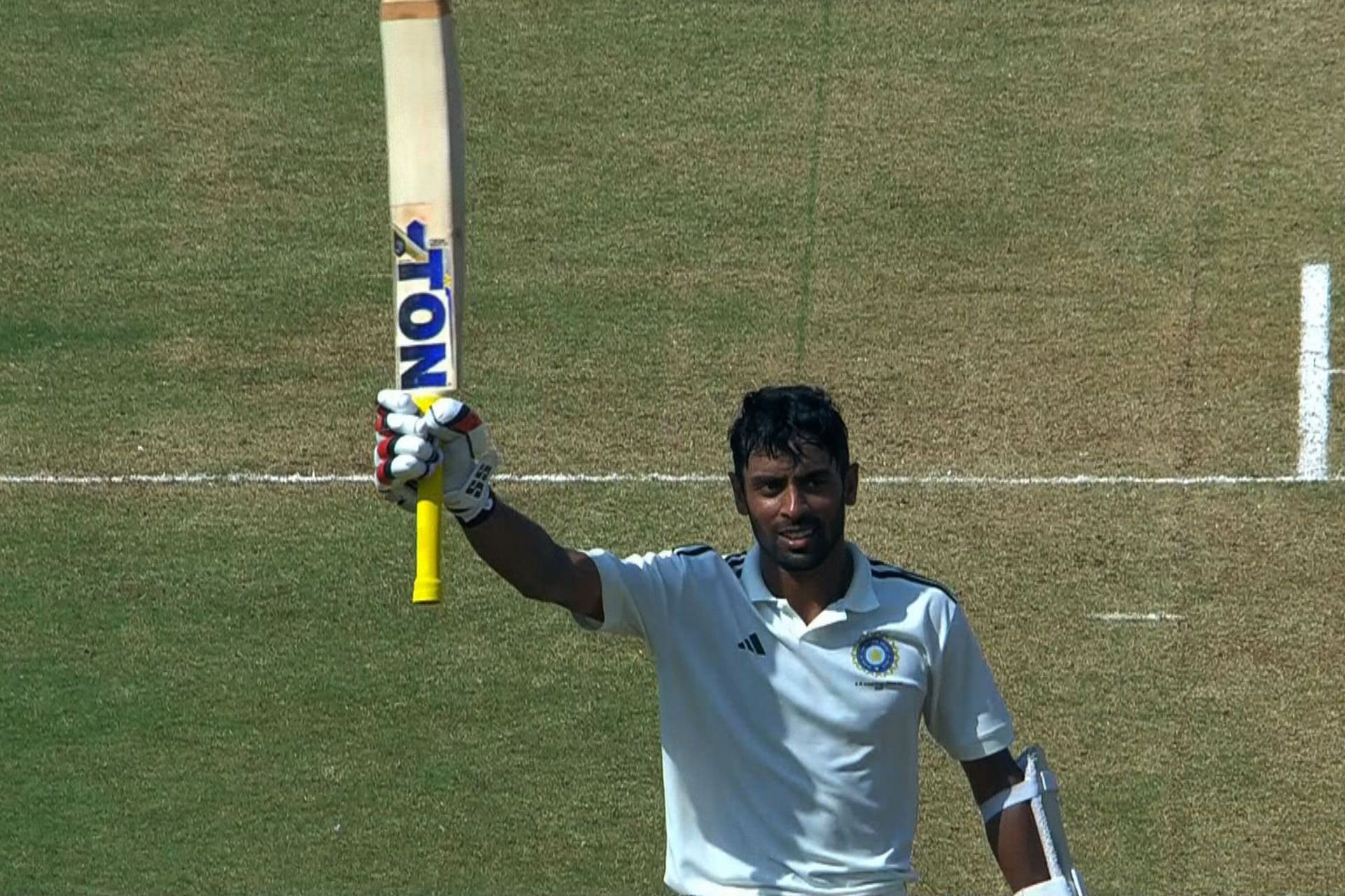 Abhimanyu Easwaran brought up his 26th first-class century during the Irani Cup 2024 (Imeg via X-@BCCIdomestic)