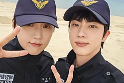 “THEY ARE SO UNSERIOUS”- Fans react hilariously to BTS' Jin and Sandeul asking questions to save a drowned person on Run Jin Ep. 10