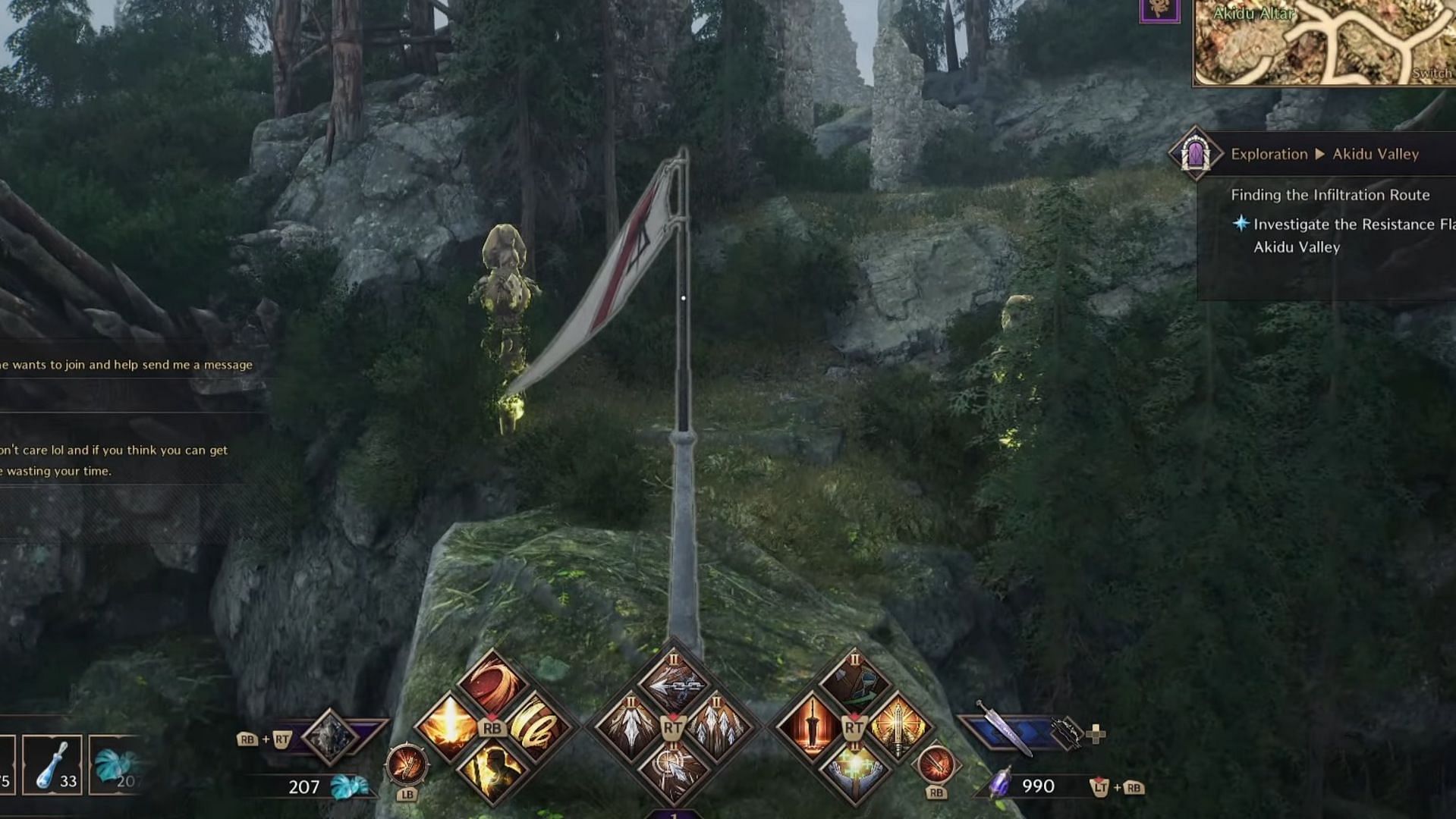 Reach the flag to complete the quest (Image via NCSoft)