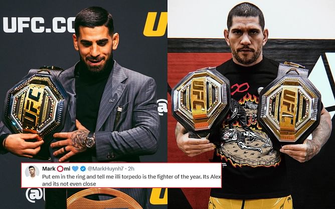 Alex Pereira or Ilia Topuria? Ex-UFC champion's tweet on potential UFC 'Fighter of the Year' sparks wild fan debate