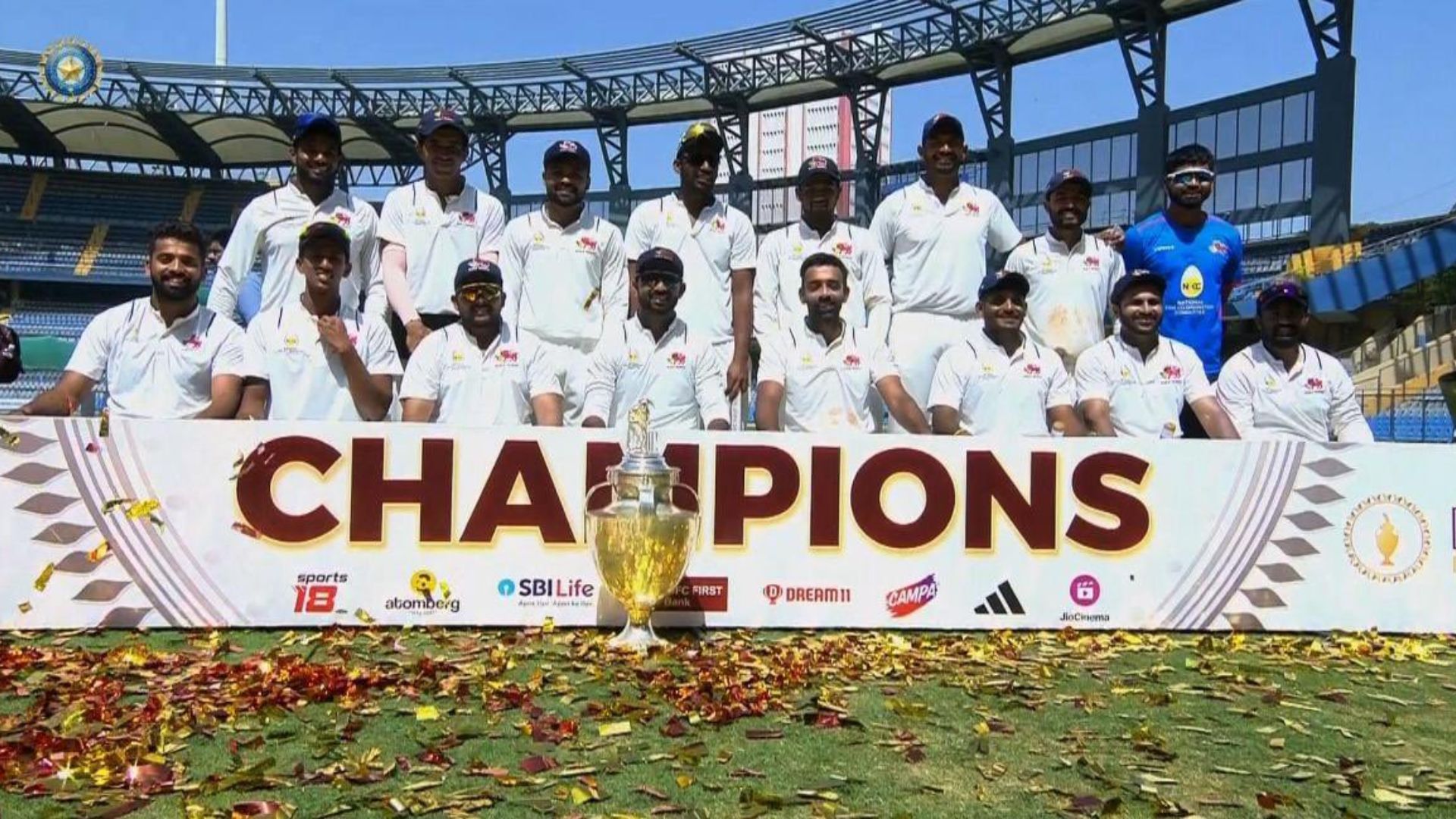 Mumbai won the 2023-24 Ranji Trophy (Image credits: BCCI Domestic)