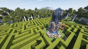 Minecraft player builds large maze for Halloween