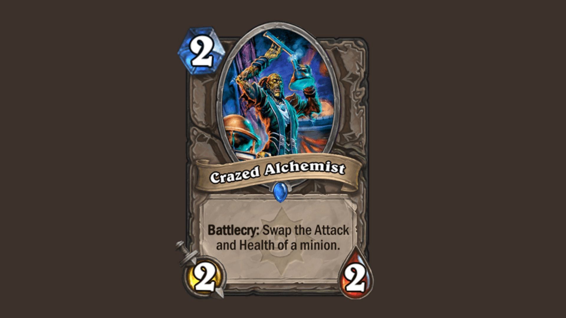 The possibility of effecting stats provides board control in a way that no other card can, making Crazed Alchemist useful in many decks (Image via Blizzard Entertainment, Inc.)