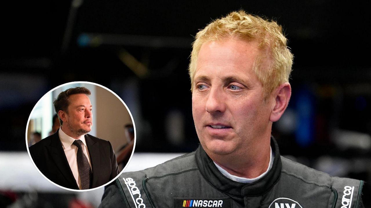 Former NASCAR driver Greg Biffle (R) thanked Elon Musk (L) for the latter