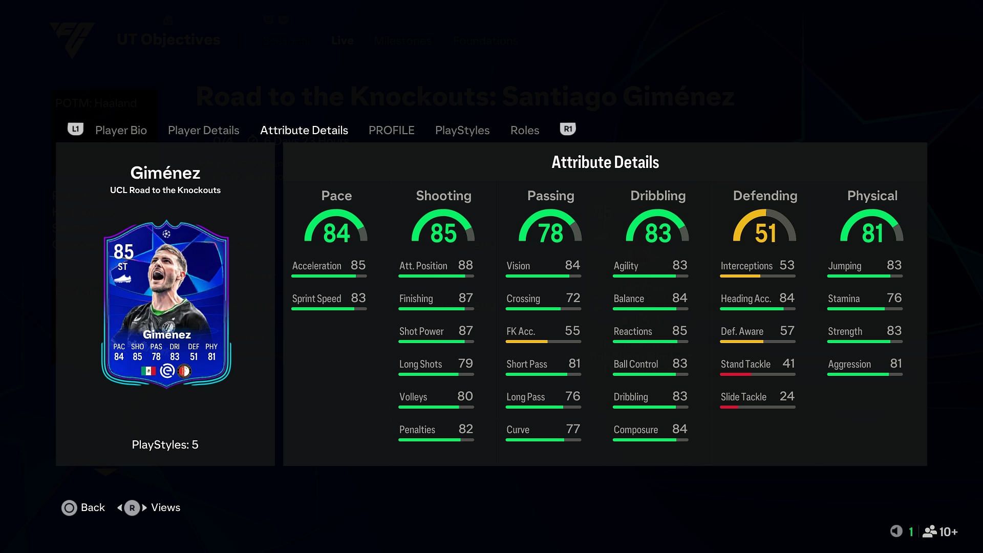 The card has amazing stats (Image via EA Sports)