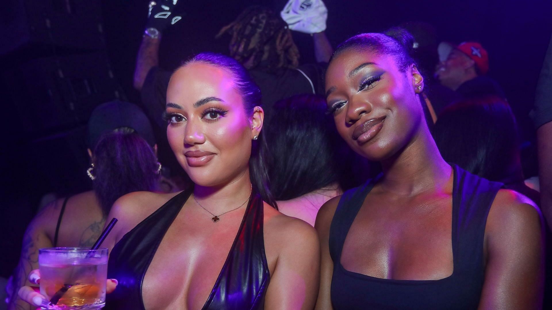 Girls pose for a picture at LIV Nightclub at Fontainebleau Miami on March 9, 2024 in Miami Beach, Florida. (Photo by Thaddaeus McAdams/Getty Images)