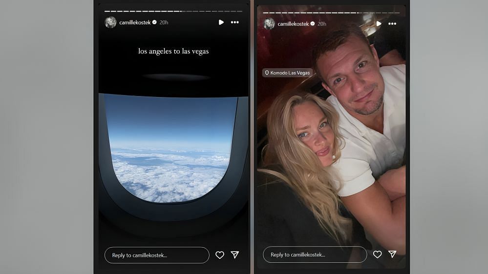 Rob Gronkowski's girlfriend Camille Kostek shared safety status with fans (Image Source: Kostek/Instagram)