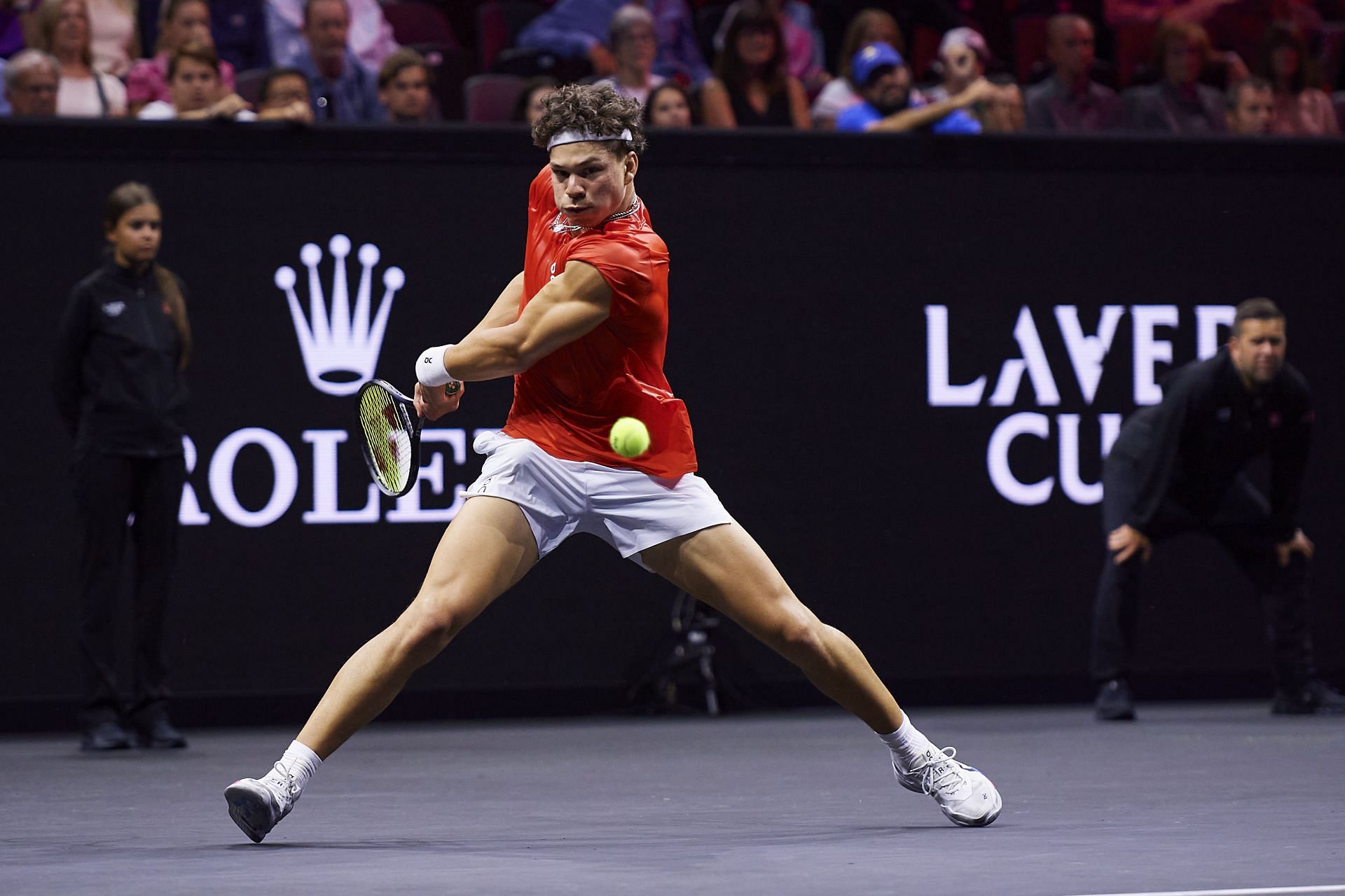 Ben Shelton in action at the 2024 Laver Cup (Picture: Getty)