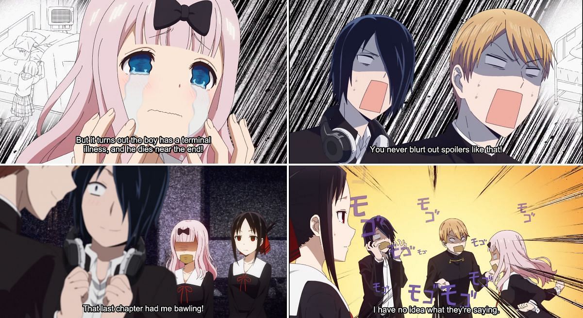 Is spoiler culture a problem? Kaguya-Sama says yes. (Image via A-1 Pictures)