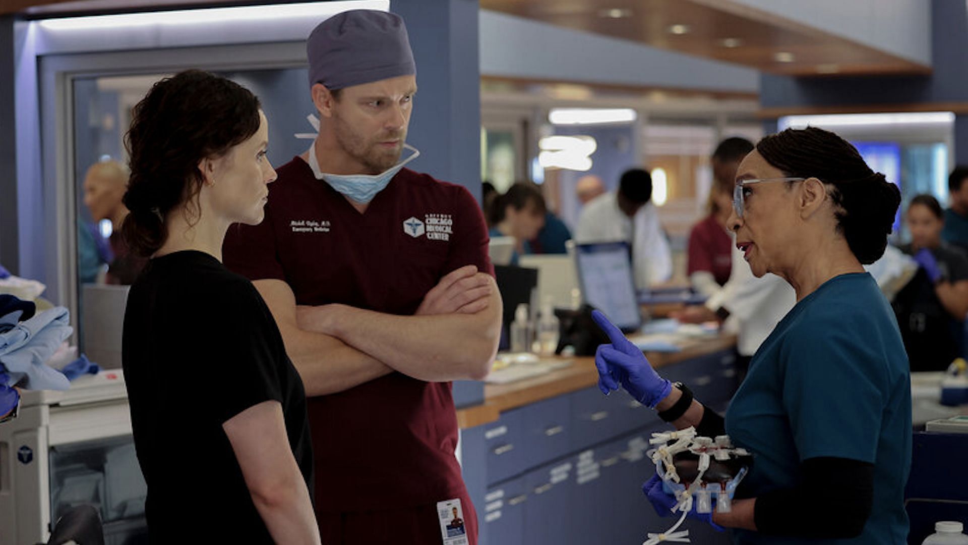 Sarah Ramos, Dr. Lenox, and Dr. Goodwin (Image via NBC)