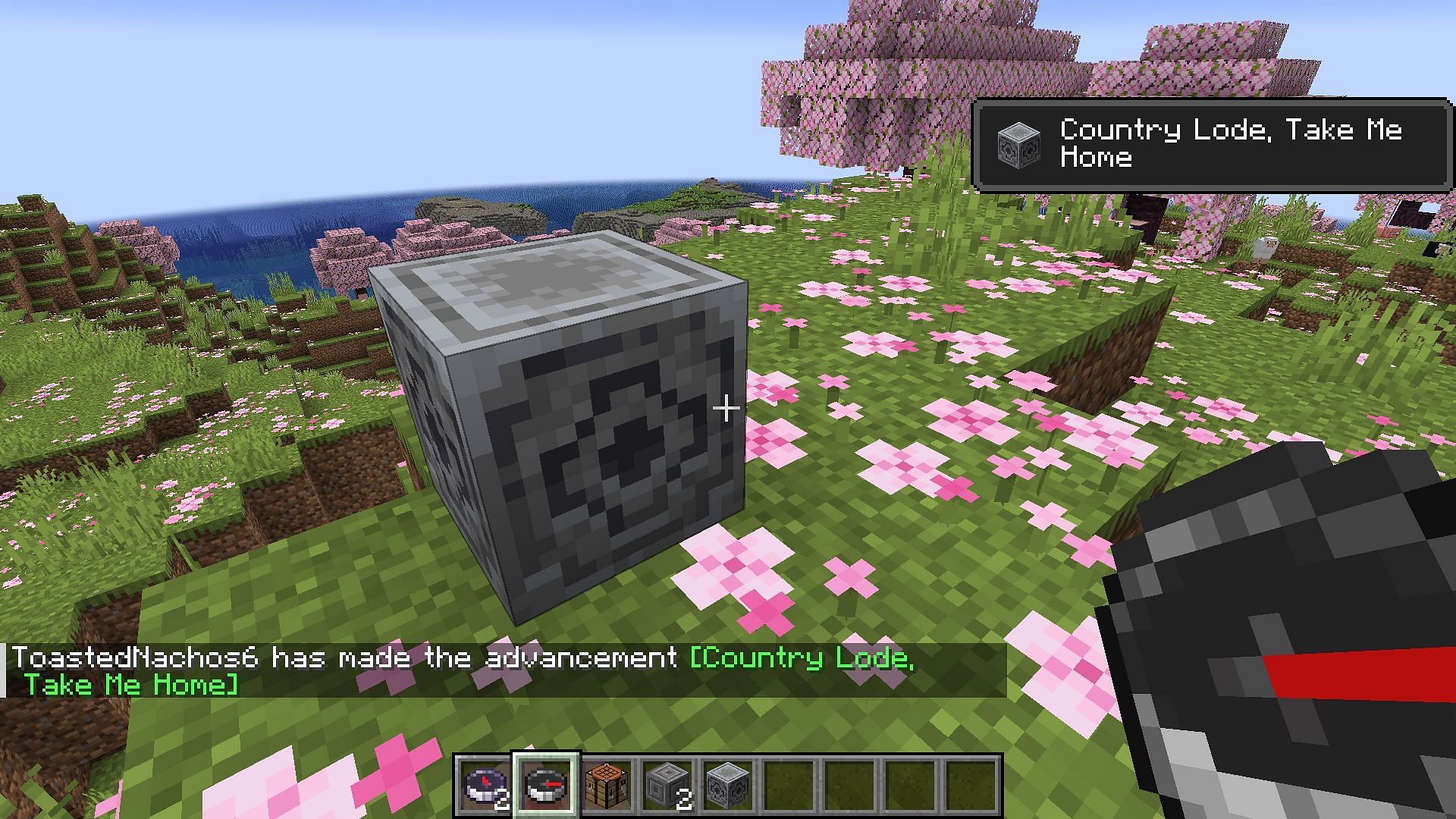 Craft a lodestone and interact with it to unlock an advancement (Image via Mojang Studios)