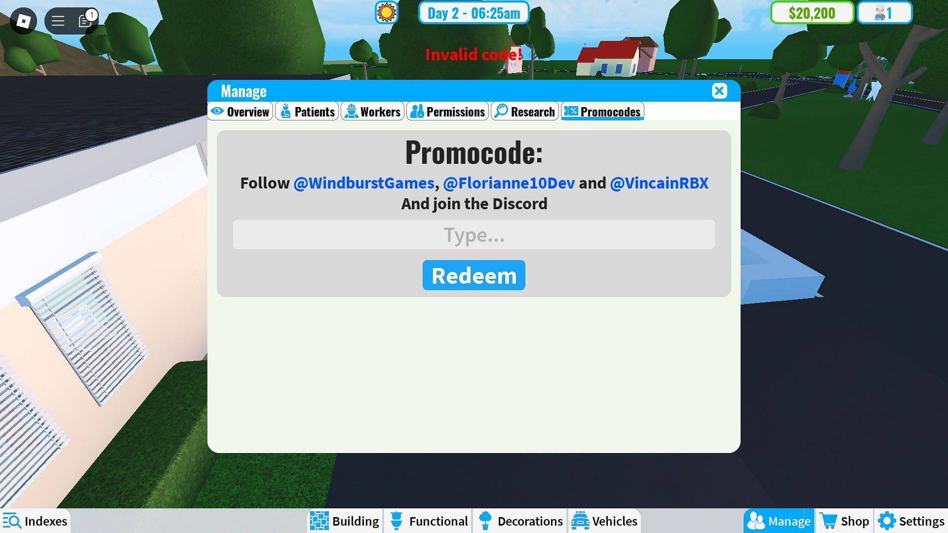 Avoid typos while entering codes (Image via Roblox)