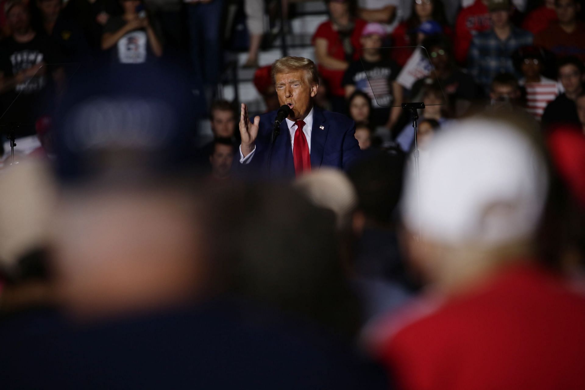 Donald Trump campagin rally in Saginaw, MI - Source: Getty