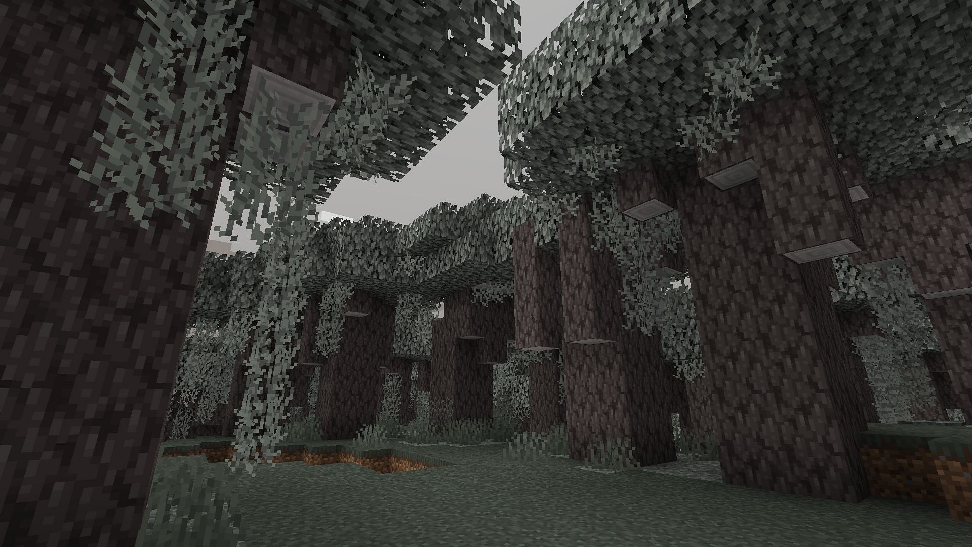 Pale Moss has a major impact on the ambiance of the Minecraft Pale Garden (Image via Mojang Studios)