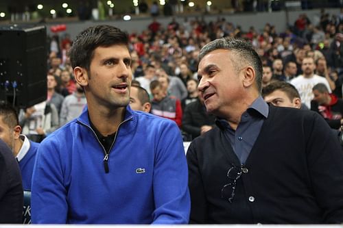 Novak Djokovic with his father Srdjan (Source: Getty)