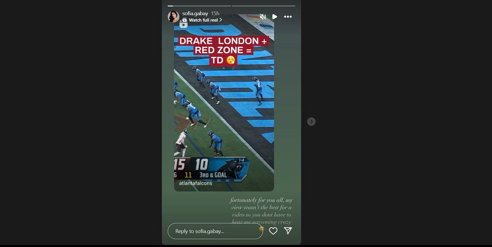 Gabay’s IG story celebrating London’s TD