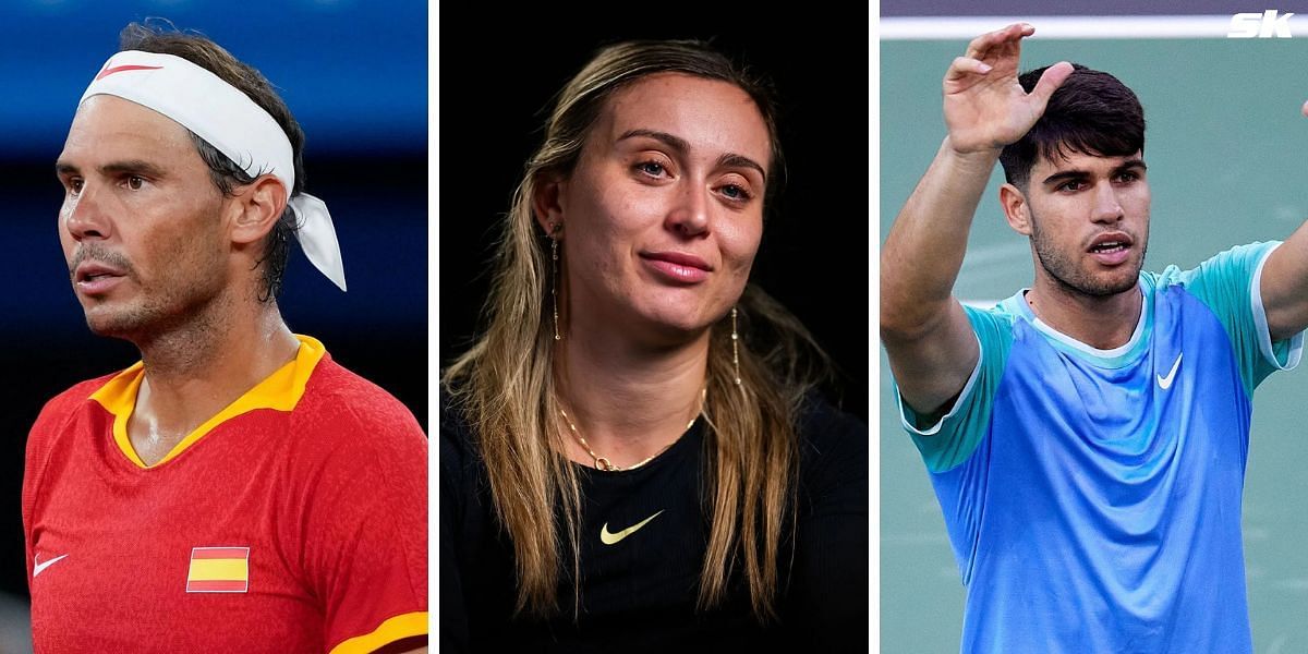 Rafael Nadal, Paula Badosa, and Carlos Alcaraz (Source: Getty)