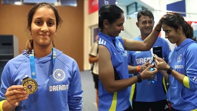[Watch] Team India's Jemimah Rodrigues awarded Fielder of the Match medal for her display against NZ in 2024 Women's T20 World Cup