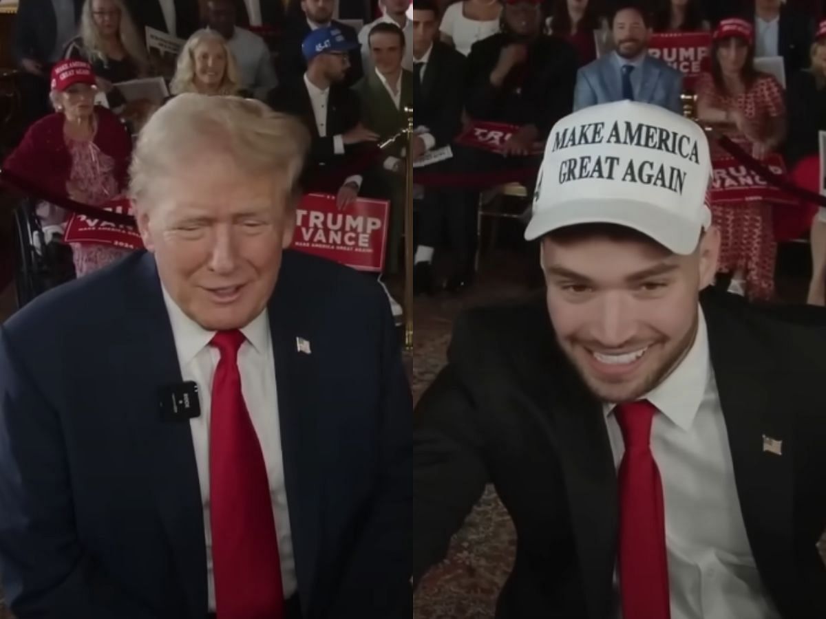 Donald Trump speaks on Adin Ross in Joe Rogan Podcast (Image via YouTube/Adin Live)