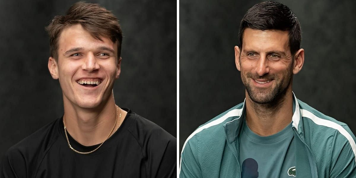 Jakub Mensik (L) &amp; Novak Djokovic (R) (Image source: GETTY)