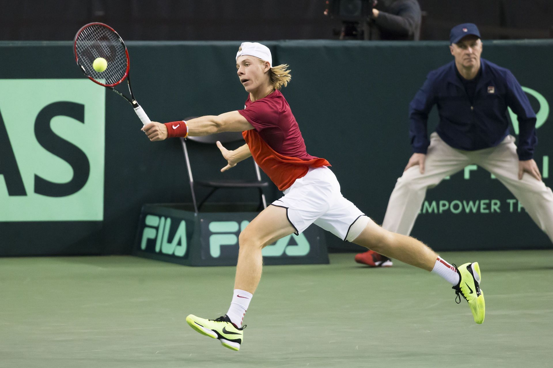 Shapovalov pictured at the 2017 Davis Cup - Image Source: Getty