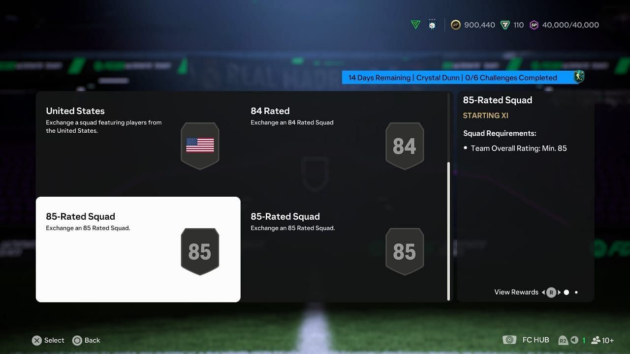 These are the requirements (Image via EA Sports)