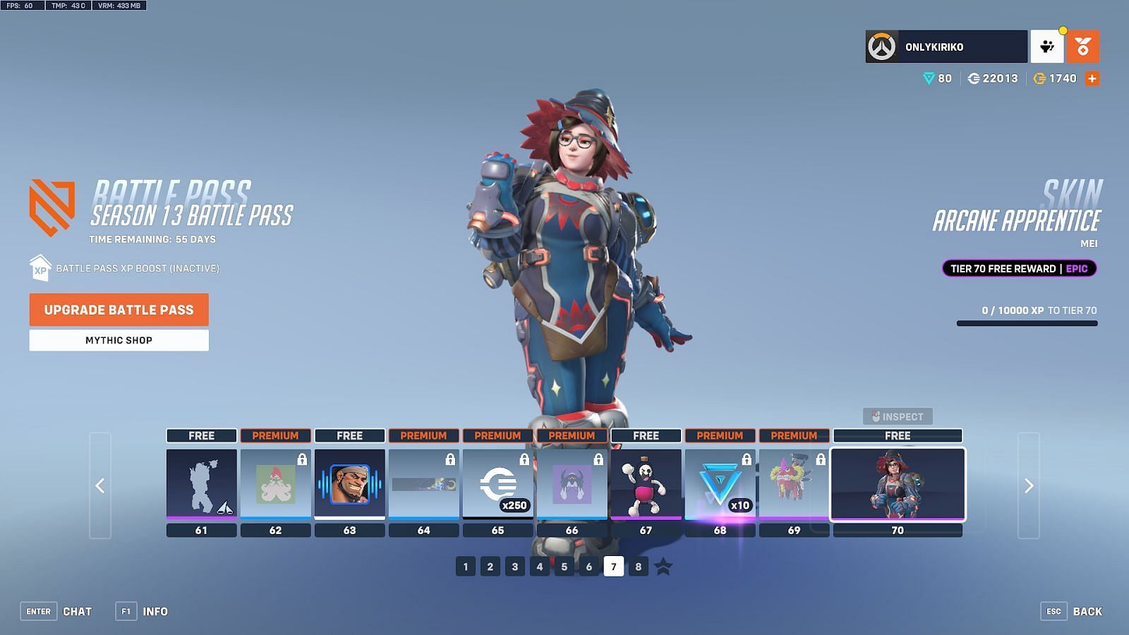 Ovw 2 Season 13 Battle Pass Tier 61-70 (Image via Blizzard)