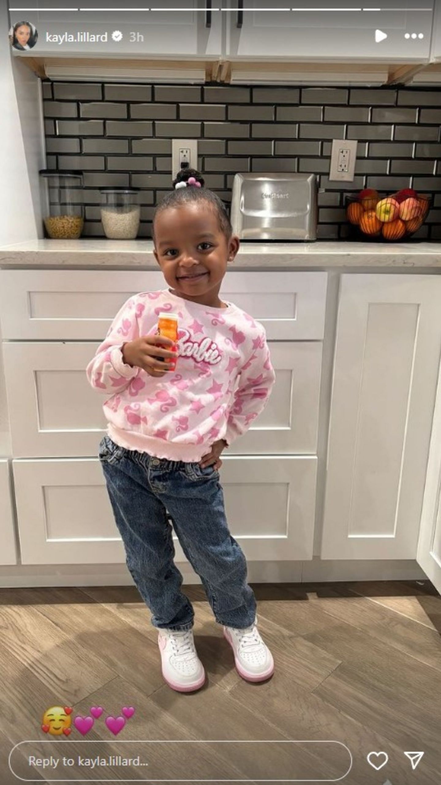 Kay'La showed off her daughter, Kali Emma, on Instagram