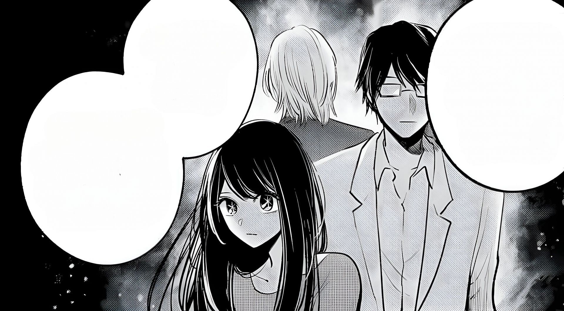 Ai, Hikaru, and Gorou as seen in Oshi no Ko chapter 163 (Image via Shueisha)