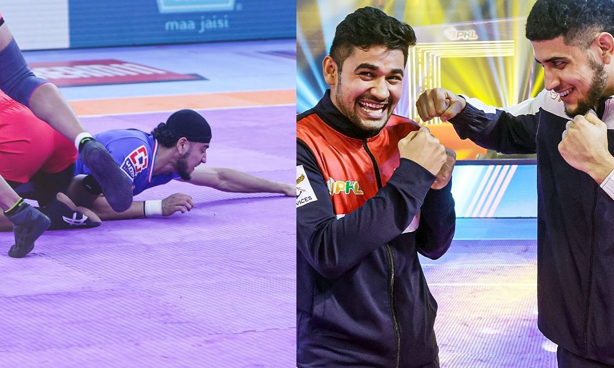 मोहम्मदरेजा शादलू और नवीन कुमार (Photo Credit - @HaryanaSteelers/@ProKabaddi)