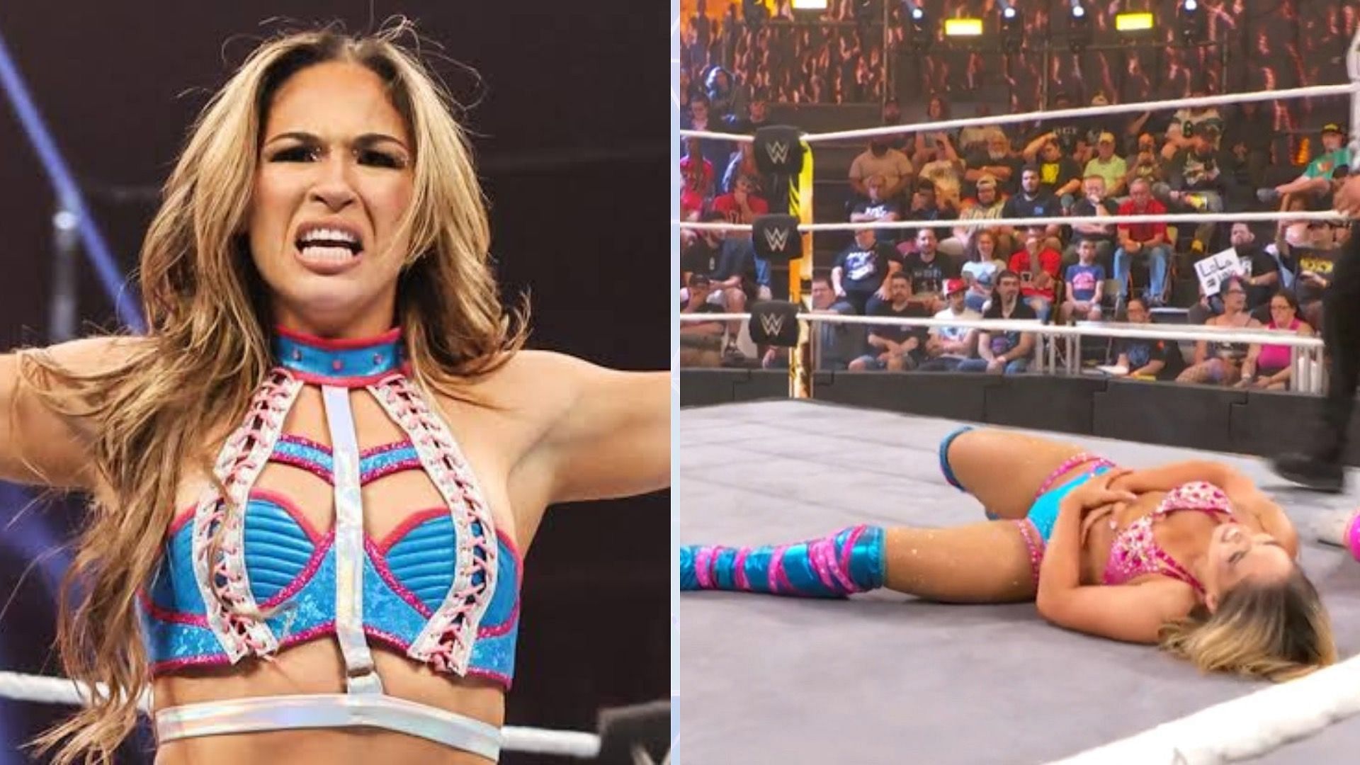 Lola Vice was unexpectedly abandoned in the middle of the match [Image Credits: WWE.com]