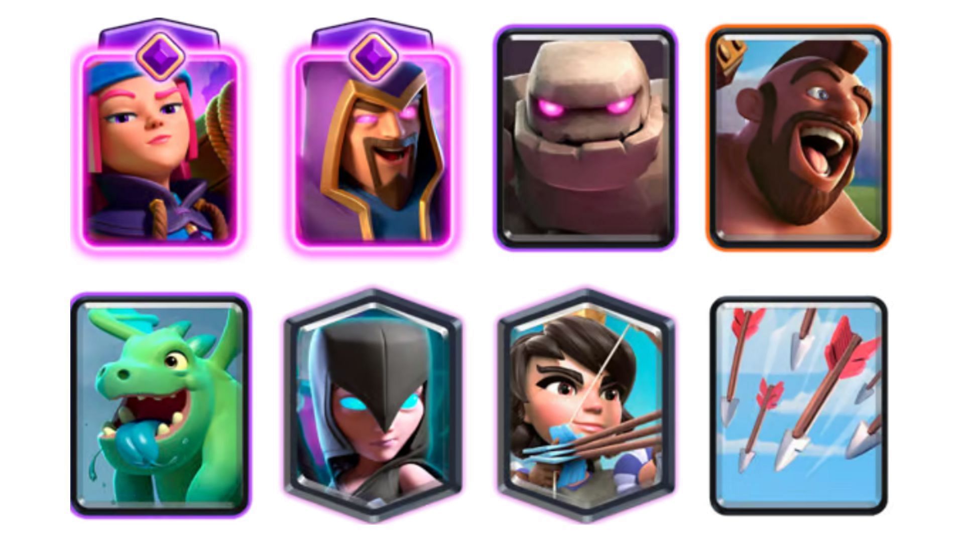 Golem Hog BBD NW deck in Clash Royale (Image via Supercell)