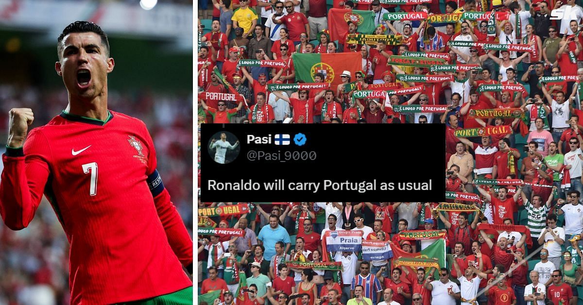 Cristiano Ronaldo starts for Portugal against Scotland (Images via Getty and X)