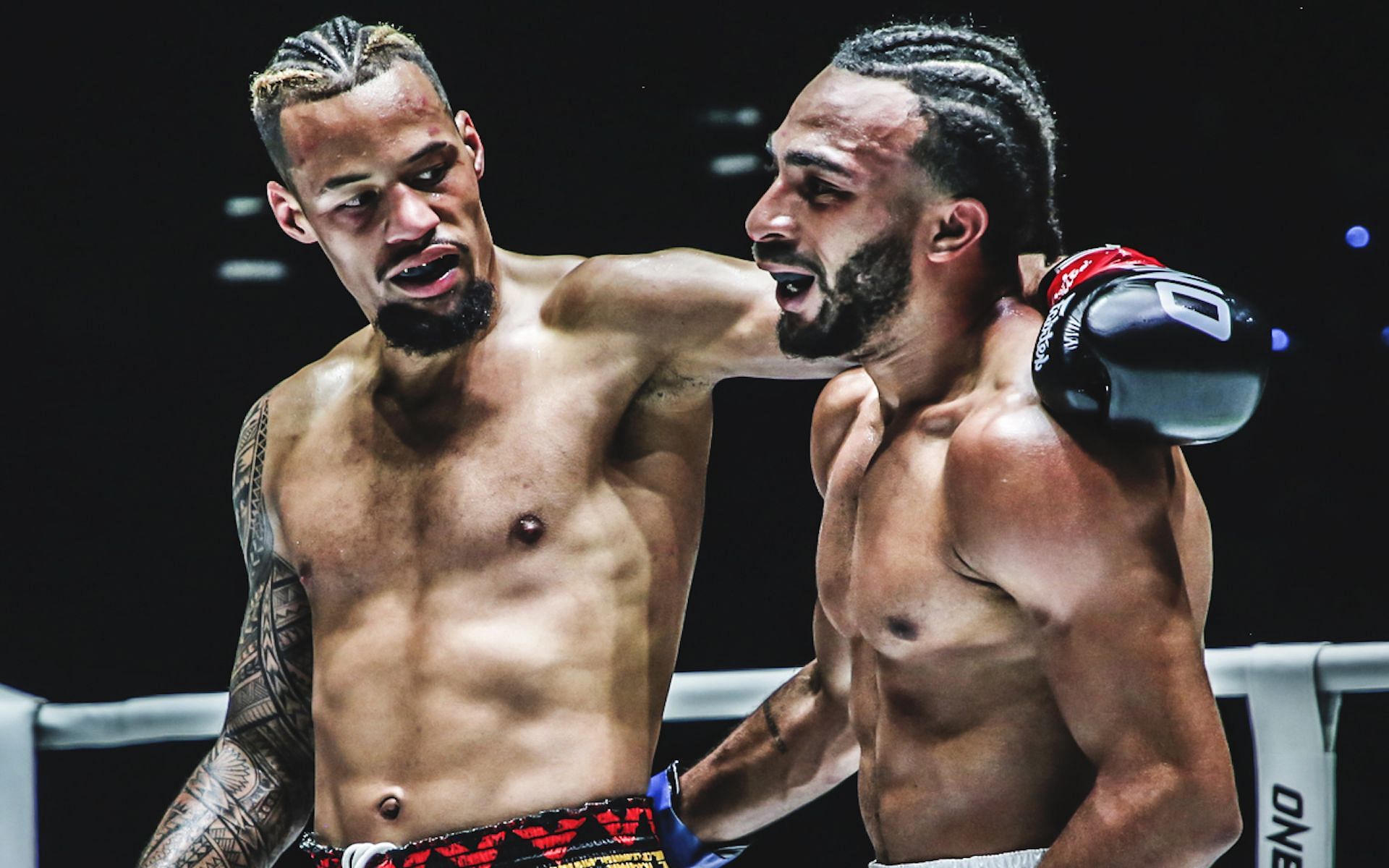 Regian Eersel (left) is ready to take the belt that slipped away from his hands against its current holder Alexis Nicolas (right) at ONE Fight Night 25.