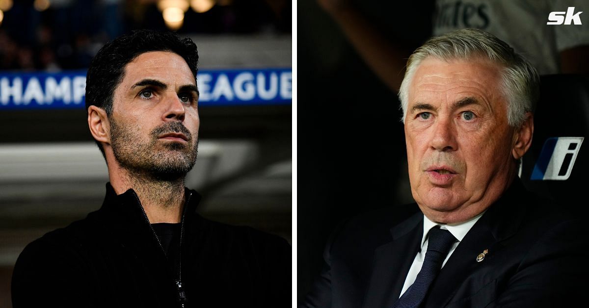 Mikel Arteta (left) and Carlo Ancelotti