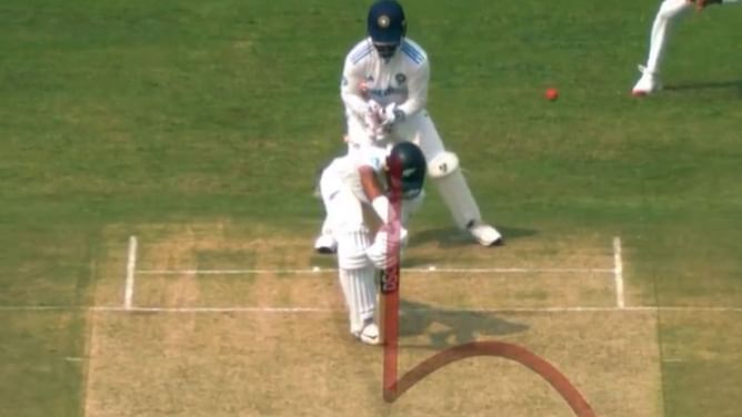 [Watch] Washington Sundar castles Rachin Ravindra for 65 with a peach of a delivery in 2nd IND vs NZ 2024 Test