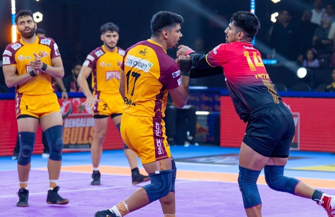 परदीप नरवाल एक्शन में होंगे (Photo Credit - @Telugu_Titans)