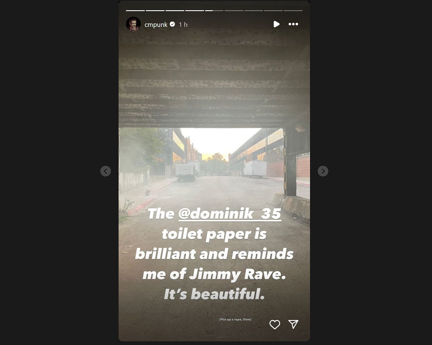 Screengrab of CM Punk&#039;s Instagram Story [Image source: Punk&#039;s official Instagram account]