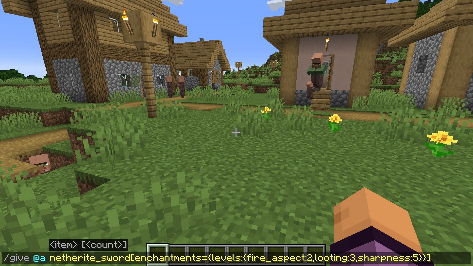 Using the /give command (Image via Mojang Studios)